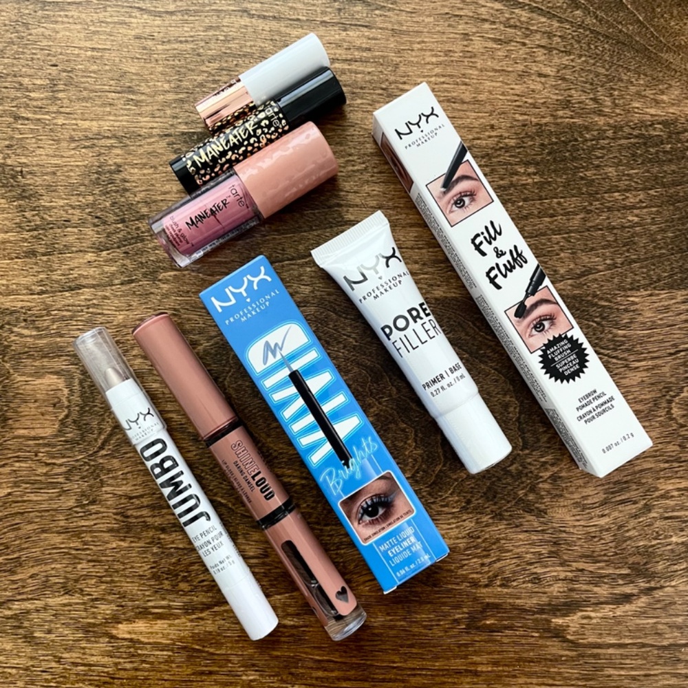 NWT 💋 Epic NYX & Tarte Makeup Bundle 💋 Primers, Eyes & Lips!